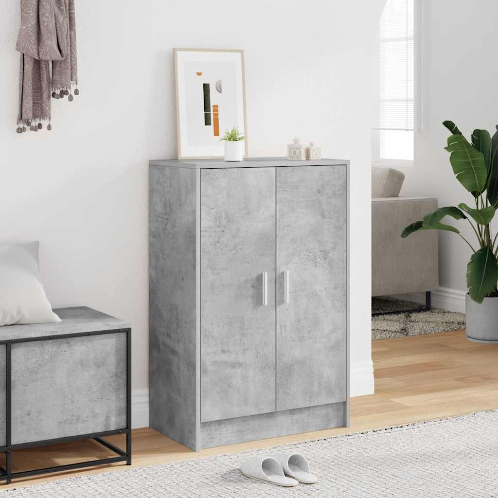 Schuhschrank Betongrau 60x35x92 cm Holzwerkstoff